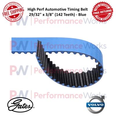 Gates RPM Timing Belt 142 Teeth For Volvo C30, C70, S40, S60, V50, V70, S80 XC70 - Image 1 of 4