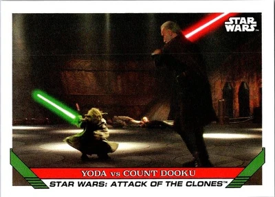 YODA vs COUNT DOOKU 2023 Topps Star Wars ретро четверг No82 - Изображение 1 из 2