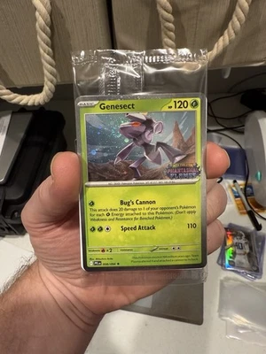 Genesect 008/094 Phantasmal Flames Stamped Promo BestBuy Exclusive SEALED SWIRL - Image 1 of 2