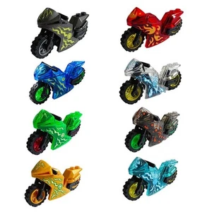 8PCS  NINJAGO MINIFIGURE NINJA motorbike motorcycle  BRICKS BUILDING SET BLOCKS - Picture 1 of 1