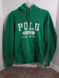 Polo Ralph Lauren Athletic Department Pullover Hoodie Green Size Small - Picture 1 of 12