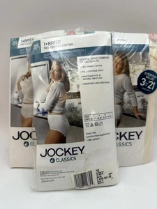 Jockey Classics Brief Style 1590 Cream Color Size 10 100% Cotton (5 Pair) - Picture 1 of 2