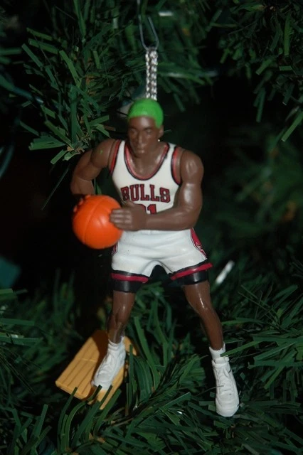 Dennis Rodman Chicago Bulls Christmas Tree Ornament 4" Yellow Hair #91 NBA HOF - Image 1 of 1