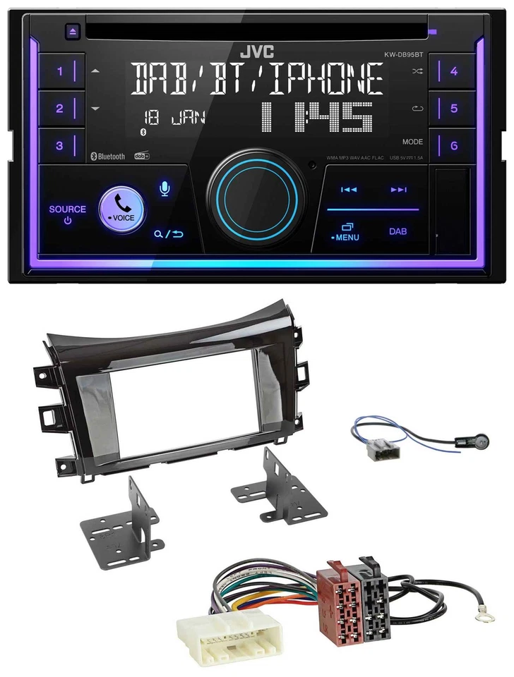 JVC MP3 USB 2DIN DAB Bluetooth CD Autoradio für Nissan Navarra D231 2016-2022 Ra - Bild 1 von 4