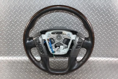 17-18 Titan Platinum Black Woodgrain Column Steering Wheel Heated OEM Factory OE Foto 1 de 4