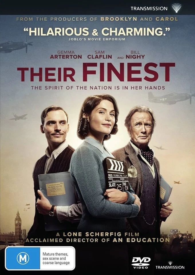 Their Finest (DVD, 2016) Gemma Arterton, Sam Claflin, Bill Nighy, Jack Huston - image 1 of 1