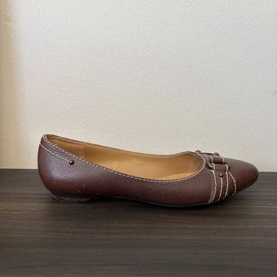 Zapatos planos de ballet de cuero marrón Banana Republic para mujer talla 8 Foto 1 de 4