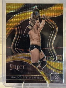 2024 Panini Select WWE "Stone Cold" Steve Austin Ringside Gold Wave Prizm /10 - Foto 1 di 10