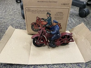 ENESCO THE VINTAGE COLLECTION CAST IRON REPLICA c1930’s MOTORCYCLE POLICEMAN - Picture 1 of 9