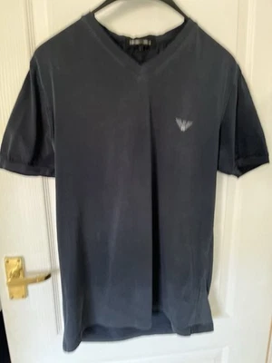 Armani Navy V-Neck T-Shirt Size Large - Image 1 of 4