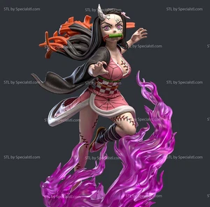 Nezuko Awakening Demon Slayer! ¡Impreso en 3D 16k! ¡Personalizado! ¡Pintado o sin pintar! - Imagen 1 de 11