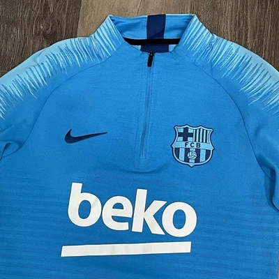 Camiseta Nike Barcelona FCB VaporKnit Strike Drill 2019/20 Talla Pequeña Azul BEKO Foto 1 de 4
