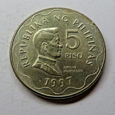 Philippines 5 Piso 1997 Nickel-Brass KM#272 UNC - Image 1 of 2