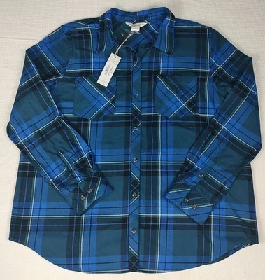 Camisa de franela Natural Reflections para mujer XL Canes Creek manga larga a cuadros nueva con etiquetas Foto 1 de 4