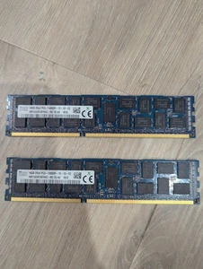 32GB (2x16GB) Server Ram DDR3 Hynix 2Rx4 PC3-14900R-13-13-E2 HMT42GR7BFR4C-RD - Picture 1 of 3