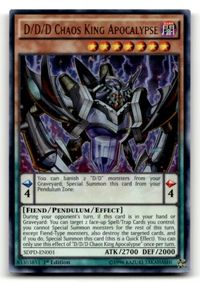 D/D/D Chaos King Apocalypse SDPD-EN001  Ultra Rare Structure Deck: Pendulum Domi - Image 1 of 2