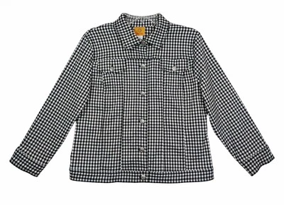 Ruby Road Jacket Button Up Long Sleeve Gingham Check Black White Womens 10 - Image 1 of 4