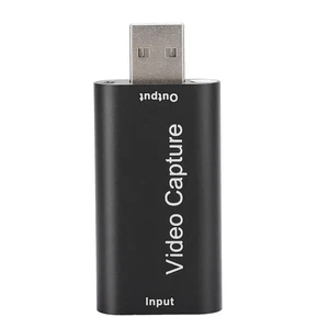 Black USB2.0 Video Card 1 Way Live Broadcast Recording Box Supp NEW - Afbeelding 1 van 12