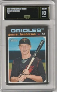 Topps Heritage 2020 edición de ligas menores - Gunnar Henderson #92 (RC) - Imagen 1 de 2
