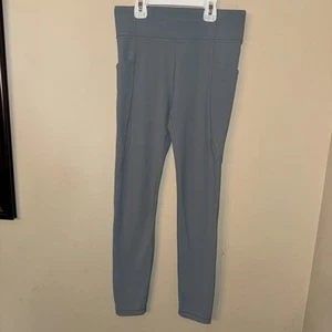 Athleta Girl XL 14 High Rise Stash Your Treasures Leggings Mint Green Cheer Run - Picture 1 of 7