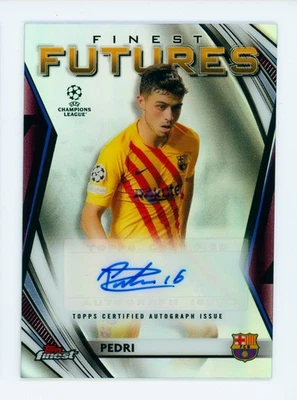 2021-22 Pedri Topps Finest Futures Refractor FC Barcelona Autographed 126/200 - Image 1 of 3