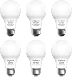 SHINESTAR 6X A19 LED Light Bulb 9W Equivalent 60W E26 Base 5000K Daylight White - Picture 1 of 8