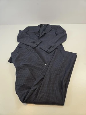Canali Suit Mens 50R 36W Gray Pinstripe Wool Made in Italy Saks Fifth Avenue - Image 1 of 4