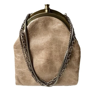 Hobo International Kiss Lock Mini Cartera de Cuero Plegable Cartera Bolsa Bolso de Mano Foto 1 de 4