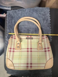 Vintage Burberry Blue Label Plaid hand bag Purse Medium Small Size  - Picture 1 of 24
