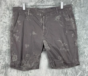 Adriano Goldschmied AG Shorts Mens 36 Gray Floral Wanderer Slim Trouser Cotton - Picture 1 of 10