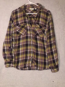 New York Company Shirt Women’s Large Button Up Flannel - Picture 1 of 8