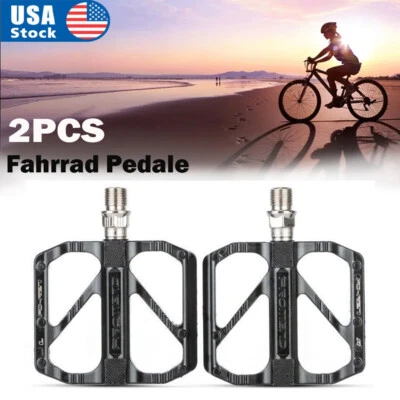 Bicycle Universal Bike Pedals 9/16" Aluminum Non-Slip Ball Bearing For MTB BMX - Image 1 of 4