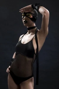 Sea Sirens Black One-Piece Swimsuit – Mesh Panel, UK Made, Rare, NWT - Picture 1 of 8