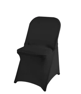 Neue schwarze 20 Stück Stretch faltbare Spandex Stuhlhussen für Hochzeit oder Partys - Bild 1 von 5