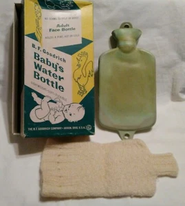 Vintage B.F. Goodrich Trinkflasche Baby heiß kalt Erwachsene Gesicht Pint blau ohne Nähte  - Bild 1 von 12