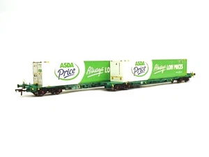 Bachmann 37-303 ASDA 45ft Intermodal Flats Pair (OO Scale) Boxed - Picture 1 of 2
