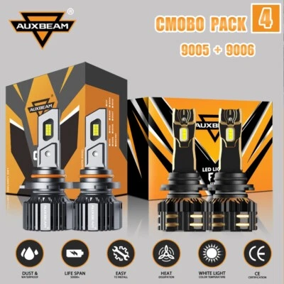Faros LED CANBUS AUXBEAM 9005 9006 para Lexus RX300 RX330 RX350 GS300 GS400 Foto 1 de 4