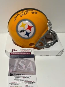 JACK HAM Signed Autographed Auto Throwback Pittsburgh Steelers Mini Helmet JSA - Picture 1 of 3