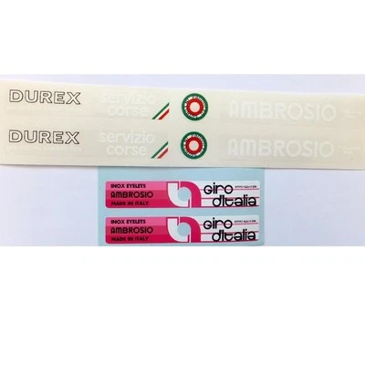 Calcomanías de llanta vintage Ambrosio Giro d' Italia Durex Servizio Corse  Foto 1 de 2