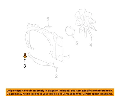 Ventilador de refrigeración FORD OEM 99-10 E-350 Super Duty - Tornillo de cubierta inferior N606675S439 Foto 1 de 2