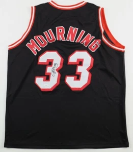 Alonzo Mourning signiert maßgeschneidert Miami Heat Trikot JSA Holo HOF - Bild 1 von 4