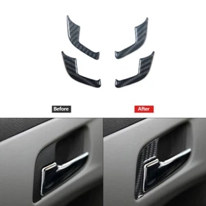 4x Carbon Fiber Door Handle Decorative Cover Trim For Chevrolet Sonic 2012-2016 - Picture 1 of 12