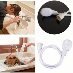 Single Tap Hair Pet Dog Shower Spray Hose Head Bath Tub Sink Faucet Attachment - Picture 1 of 10