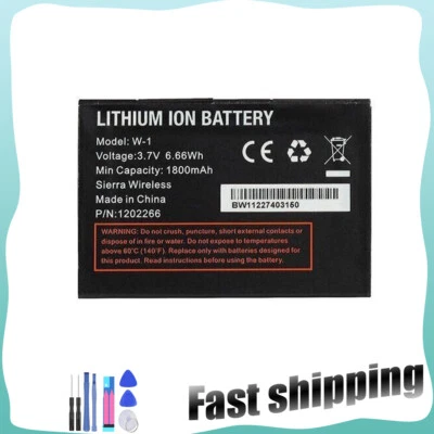 BATERÍA PARA SIERRA/NETGEAR W801 INALÁMBRICA 1800mAh W1 BATERÍA Foto 1 de 4