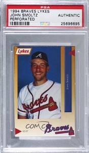 1994 Lykes Atlanta Braves John Smoltz PSA Authentic HOF