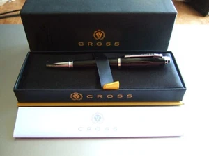 RARE New Boxed CROSS Bailey Dubai RB Pen (Black Lacquer) Hargreaves and Lansdown - Picture 1 of 11