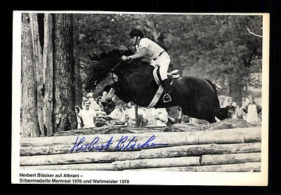 Herbert Blöcker Autogrammkarte Original Signiert Reiten + G 17241 - Bild 1 von 2