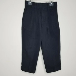 Arrow Boys Dress Pants Size 4 Reg Black Zip Hook Elastic Waist Pockets Pleated - Picture 1 of 9