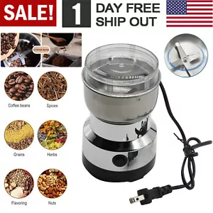 Electric Mini Coffee Bean Grinder Nut Herb Grind Spice Mill Blender Machine New - Picture 1 of 8