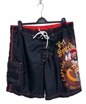 Pantalones cortos de natación Captain Morgan negros para hombre talla 36 Foto 1 de 4